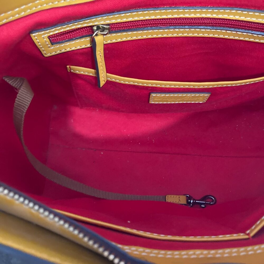 DOONEY & BOURKE Beacon Zip Tote Dandelion Yellow European Vacchetta Leather - Picture 14 of 16